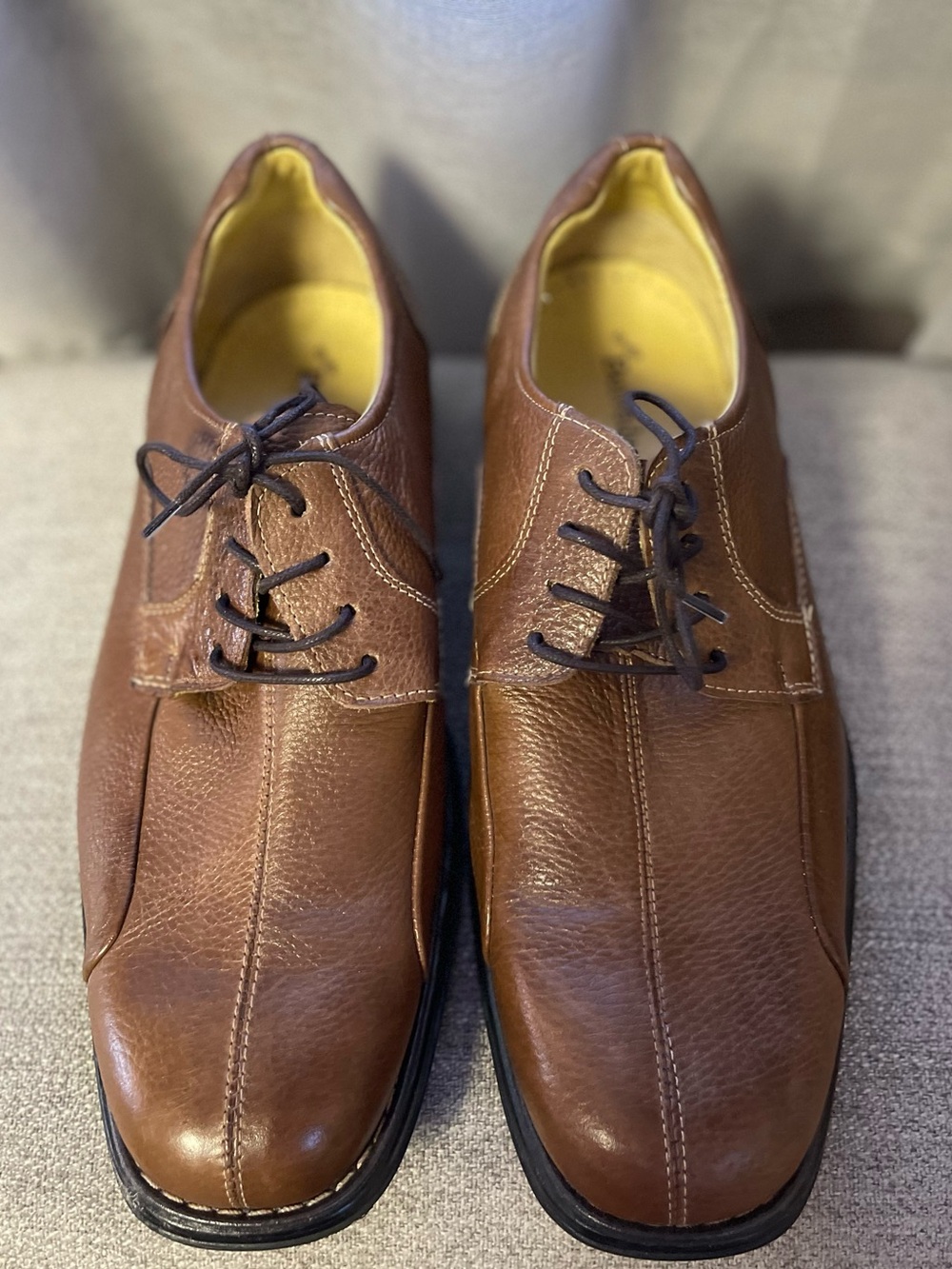 Belvedere Men's Brown Leather Lace-Up Derby Shoes — Size 11 3E